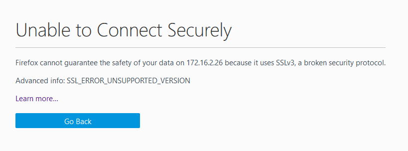 mozilla firefox update connection is not secure fix
